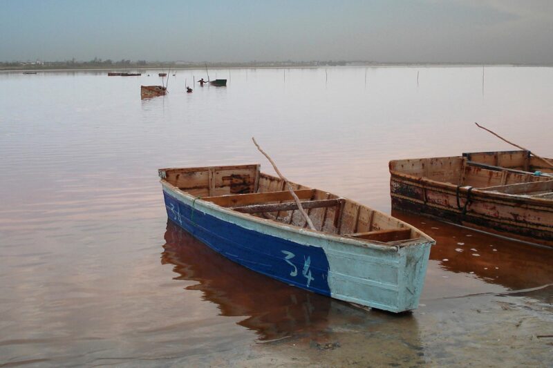 the number 34 is painted on the side of a boat